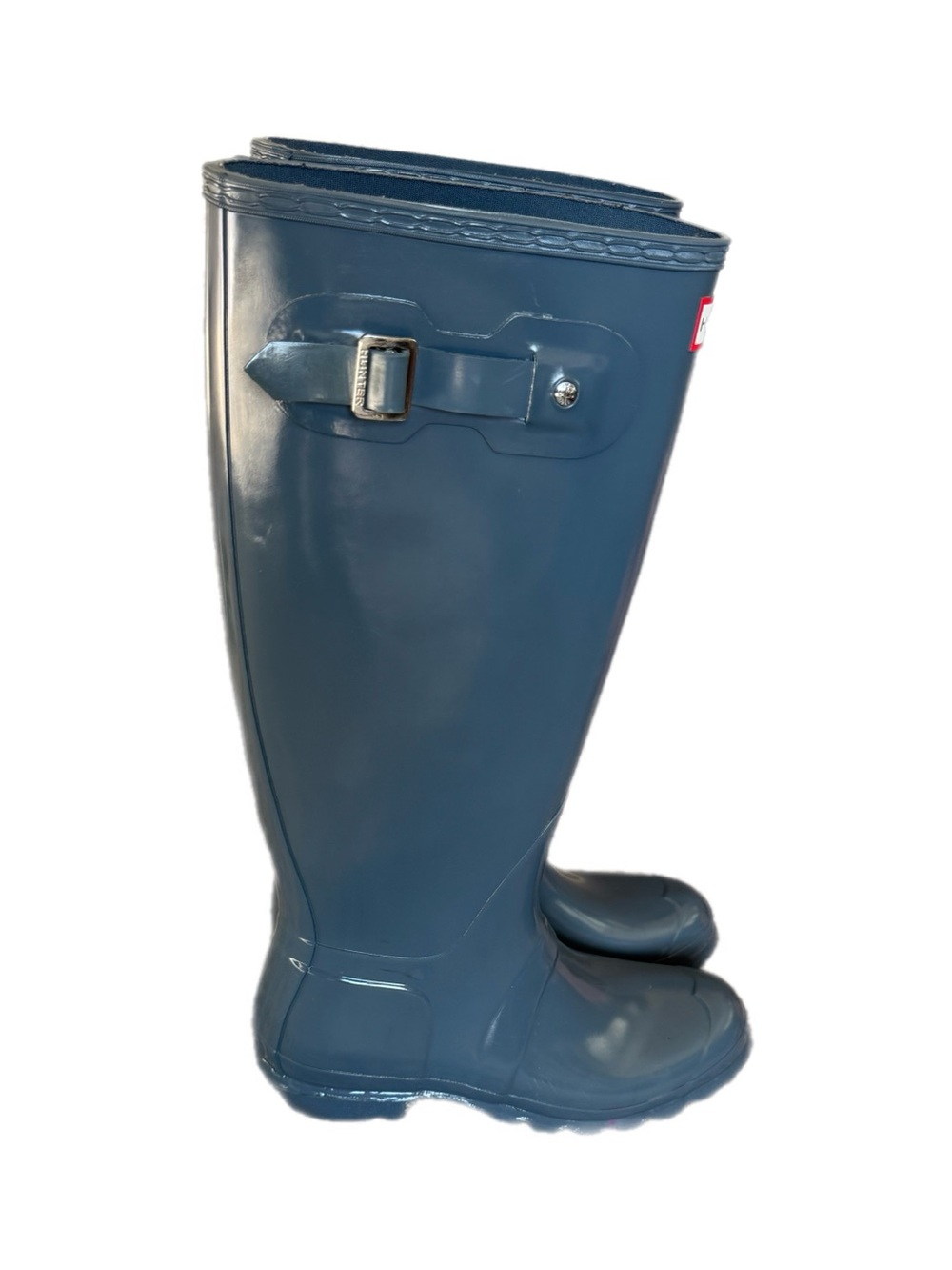 Women’s Hunter Tall gloss Rain Boots with Side Buckle size 9